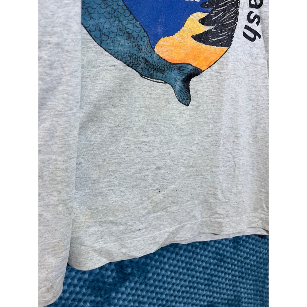 Vintage 90s Fishing Funny Graphic Comic TShirt - Picture 6 of 7